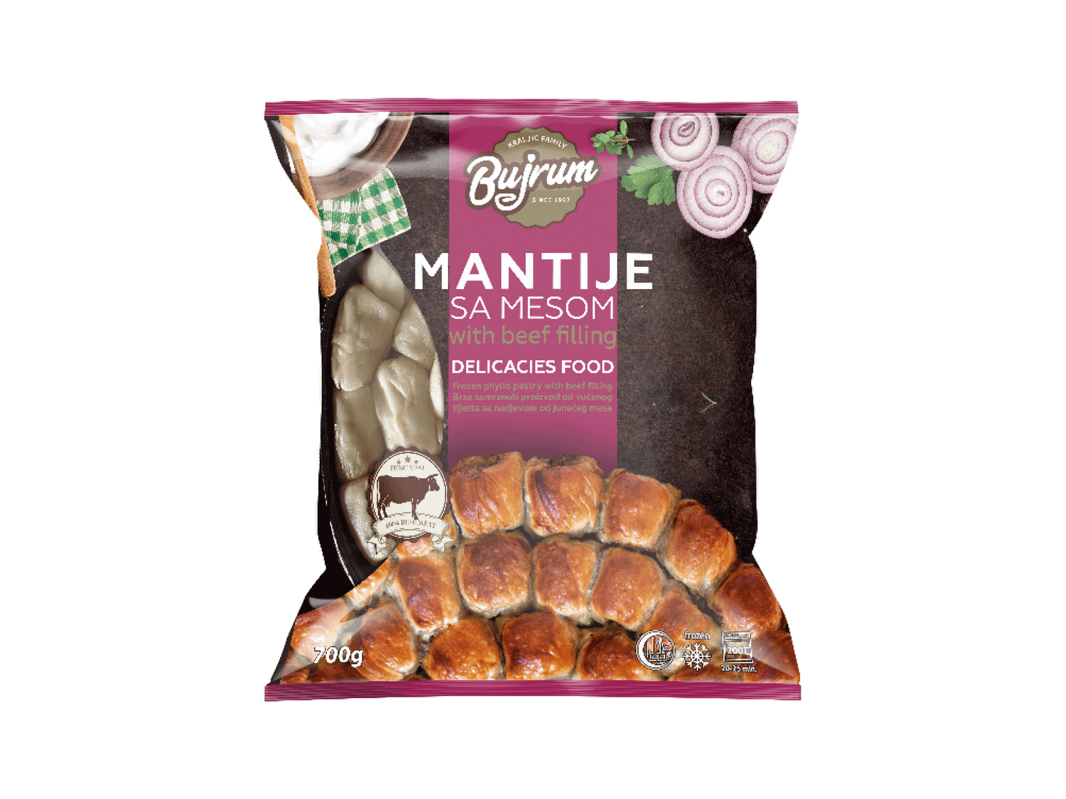 Bujrum Mantije With Beef 700g